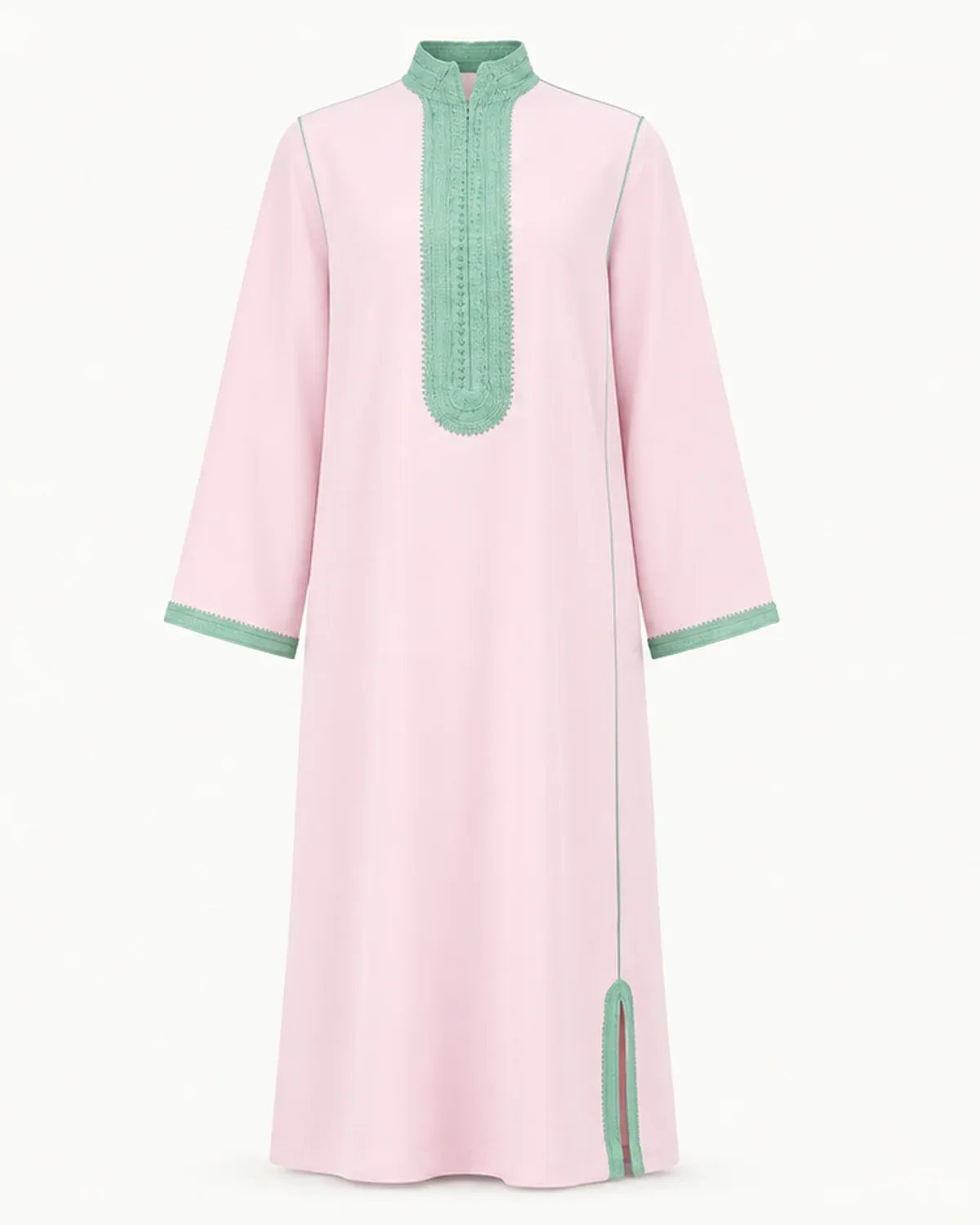 Gandoura Rose Sfifa sur fond blanc